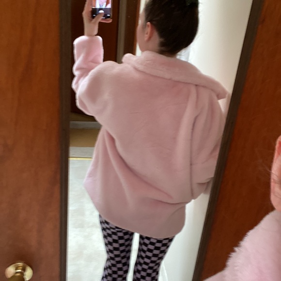 Shein • Fluffy Bubblegum Pink Teddy Jacket - Picture 11 of 14